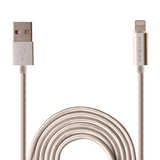 SPIDER Lightning Charging and Sync USB Cable-with LED indicator light (MFi certified), Item#E-USBLED-BK1M