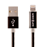 SPIDER Lightning Charging and Sync USB Cable-with LED indicator light (MFi certified), Item#E-USBLED-SV1M