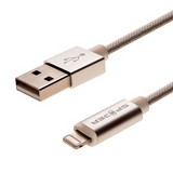 SPIDER Lightning Charging and Sync USB Cable-with LED indicator light (MFi certified), Item#E-USBLED-SV1M