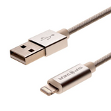 SPIDER Lightning Charging and Sync USB Cable-with LED indicator light (MFi certified), Item#E-USBLED-BK1M