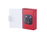 TinyEar Earphones w/ Inline Microphone_Red, Item#E-EMIC-RD02